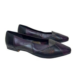 Tucci Slip On Flats Loafers 7.5B Genuine Leather Brazil Patchwork Colorblock